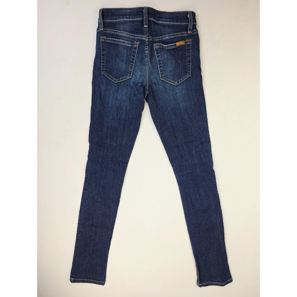 Joes Jeans 24X32 Womens Mid Rise Skinny Lindz Blue Denim 5 Pocket Logo Tag Jeans